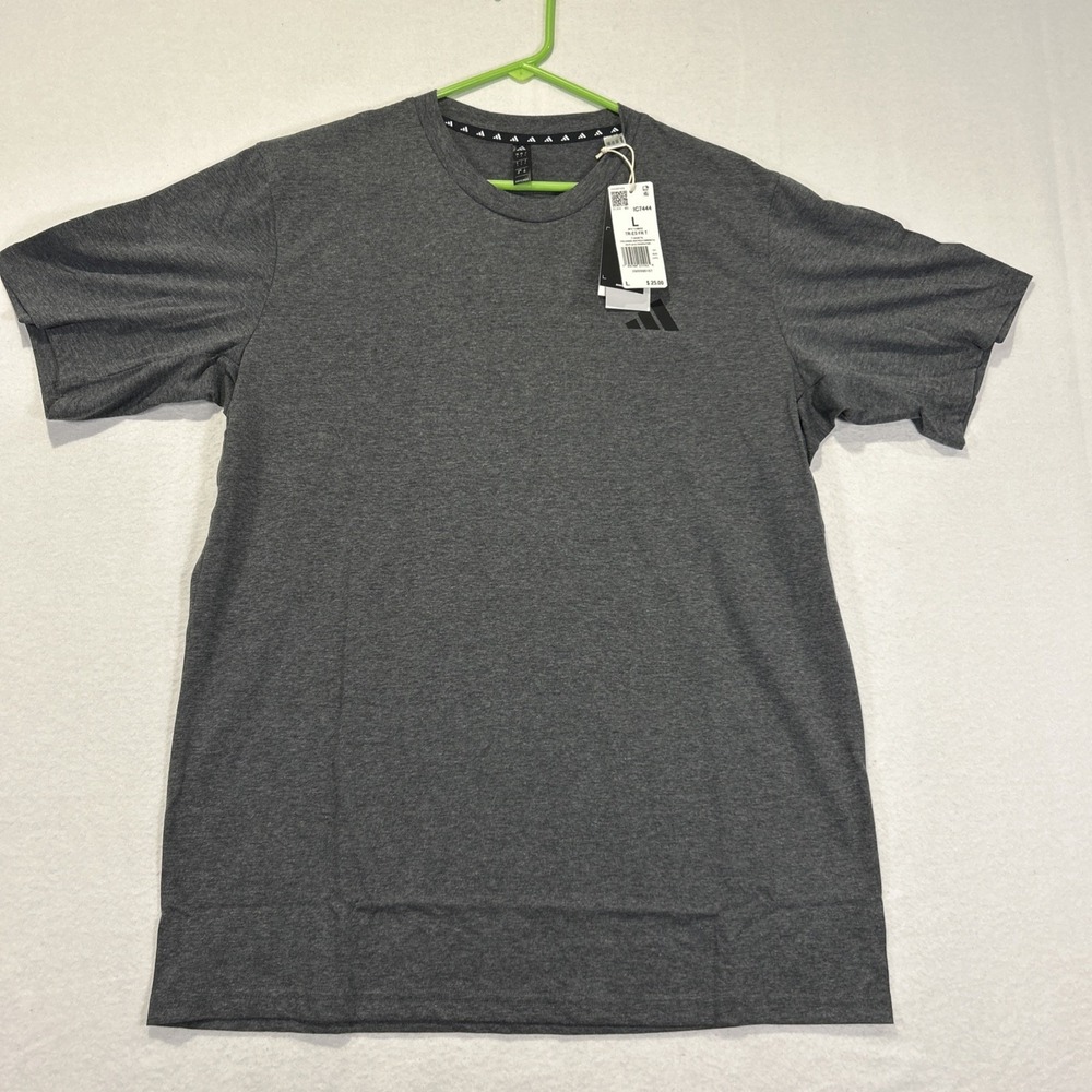 Adidas Mens Aeroready Training Essentials Tshirt Large Short Sleeve Gray IC7444